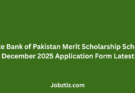 State Bank of Pakistan Merit Scholarship Scheme December 2025 Application Form Latest